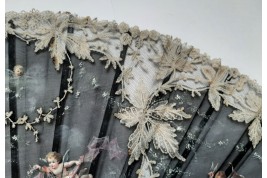 Angels by Aubert, fan circa 1885-95
