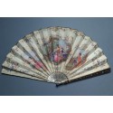Precious gallantry, French fan, period Charles X