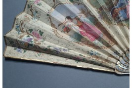 Precious gallantry, French fan, period Charles X