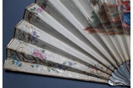 Precious gallantry, French fan, period Charles X