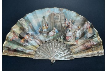 To the rhythm of love, fan by Donzel around 1865-70
