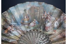 To the rhythm of love, fan by Donzel around 1865-70