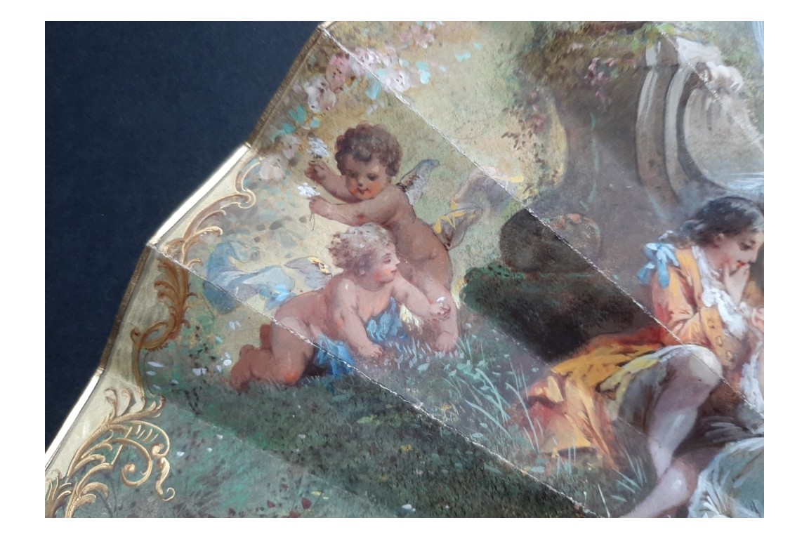To the rhythm of love, fan by Donzel around 1865-70