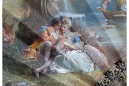 To the rhythm of love, fan by Donzel around 1865-70