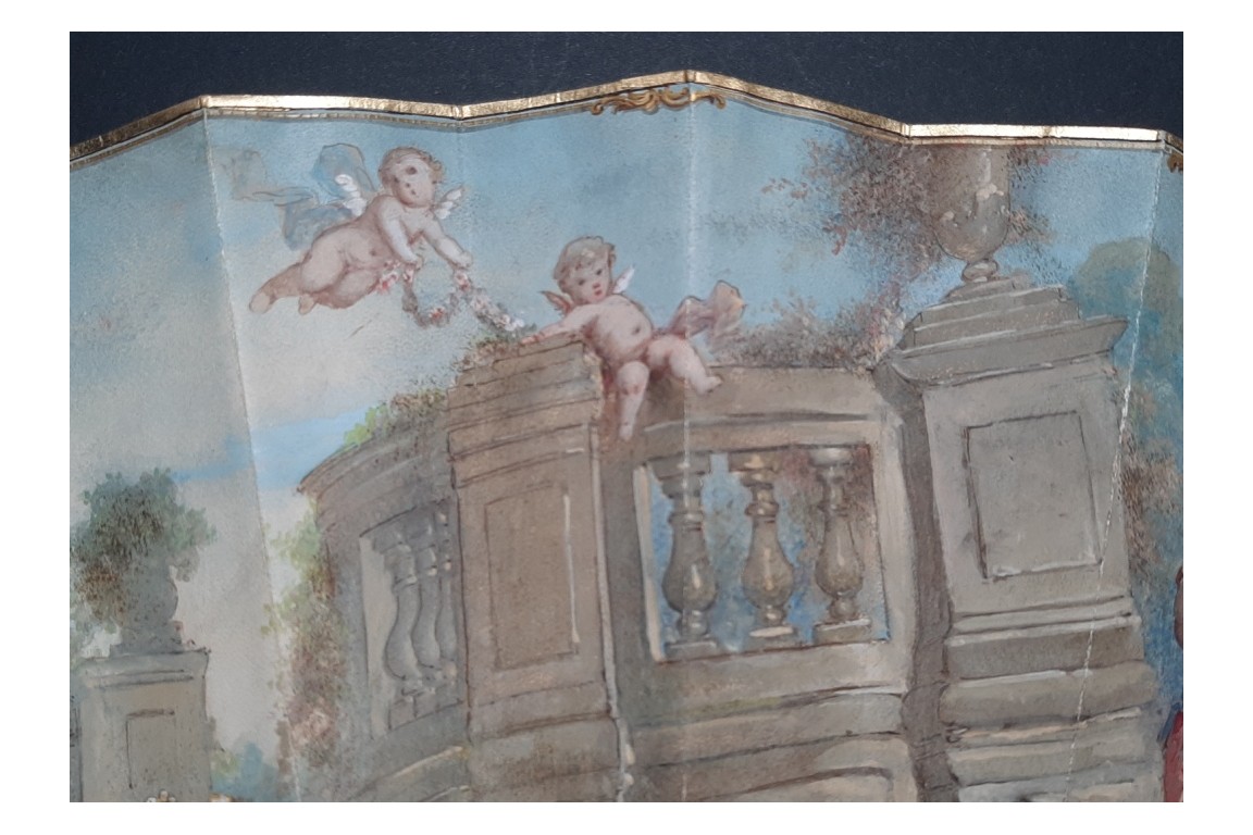 To the rhythm of love, fan by Donzel around 1865-70
