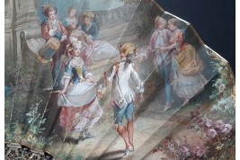 To the rhythm of love, fan by Donzel around 1865-70