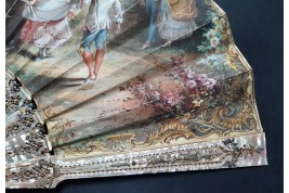 To the rhythm of love, fan by Donzel around 1865-70