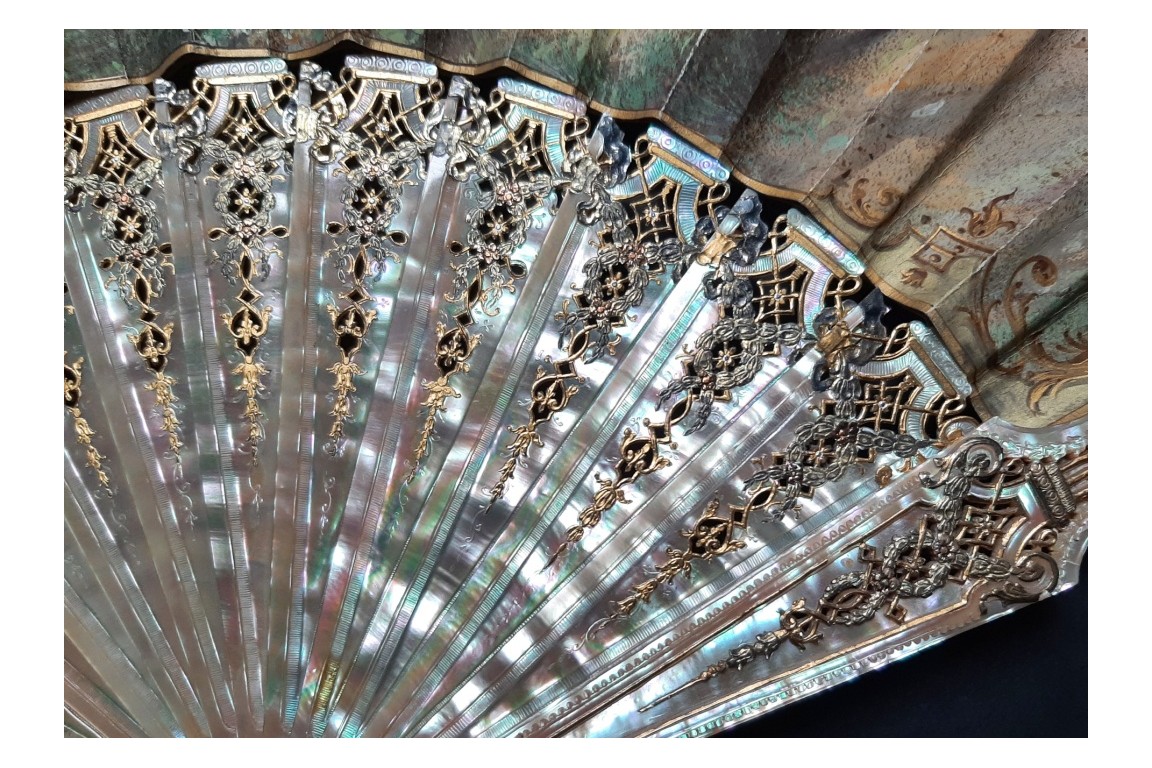 To the rhythm of love, fan by Donzel around 1865-70