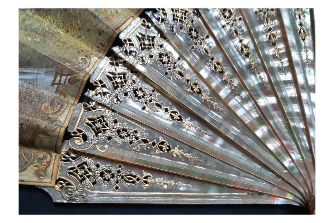 To the rhythm of love, fan by Donzel around 1865-70