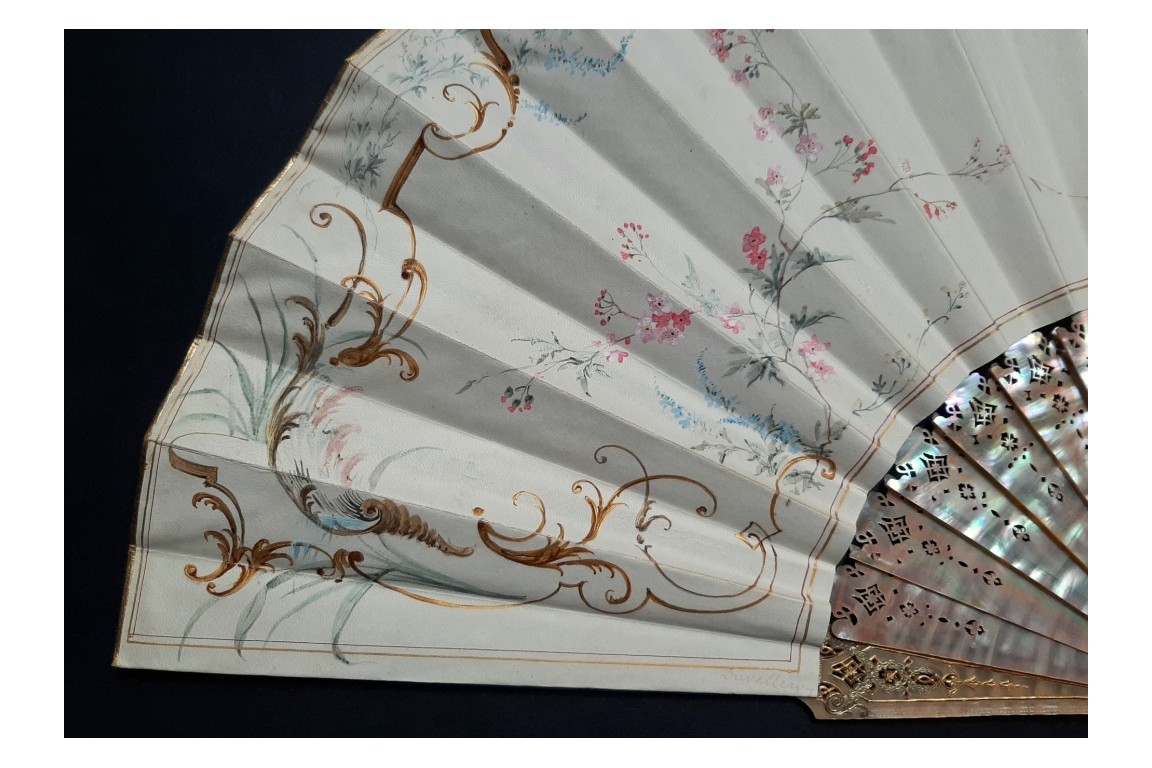 To the rhythm of love, fan by Donzel around 1865-70