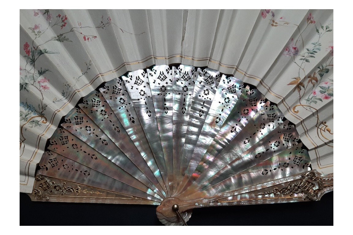 To the rhythm of love, fan by Donzel around 1865-70