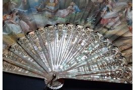 To the rhythm of love, fan by Donzel around 1865-70