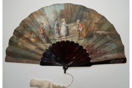 Just married, fan by Donzel, circa 1880