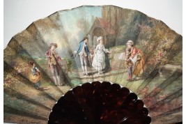 Just married, fan by Donzel, circa 1880