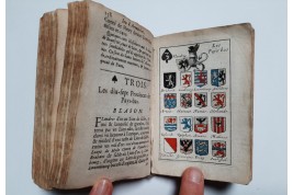 Jeu d'armoiries des souverains de Claude Oronce Finé, livre de cartes, 1665