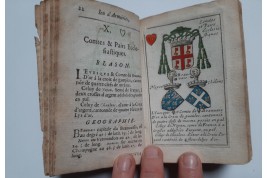 Jeu d'armoiries des souverains de Claude Oronce Finé, livre de cartes, 1665