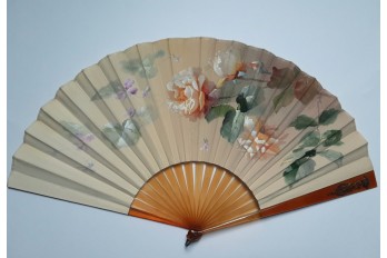 The roses of the Countess, fan by Billotey and Duvelleroy, circa 1880-90