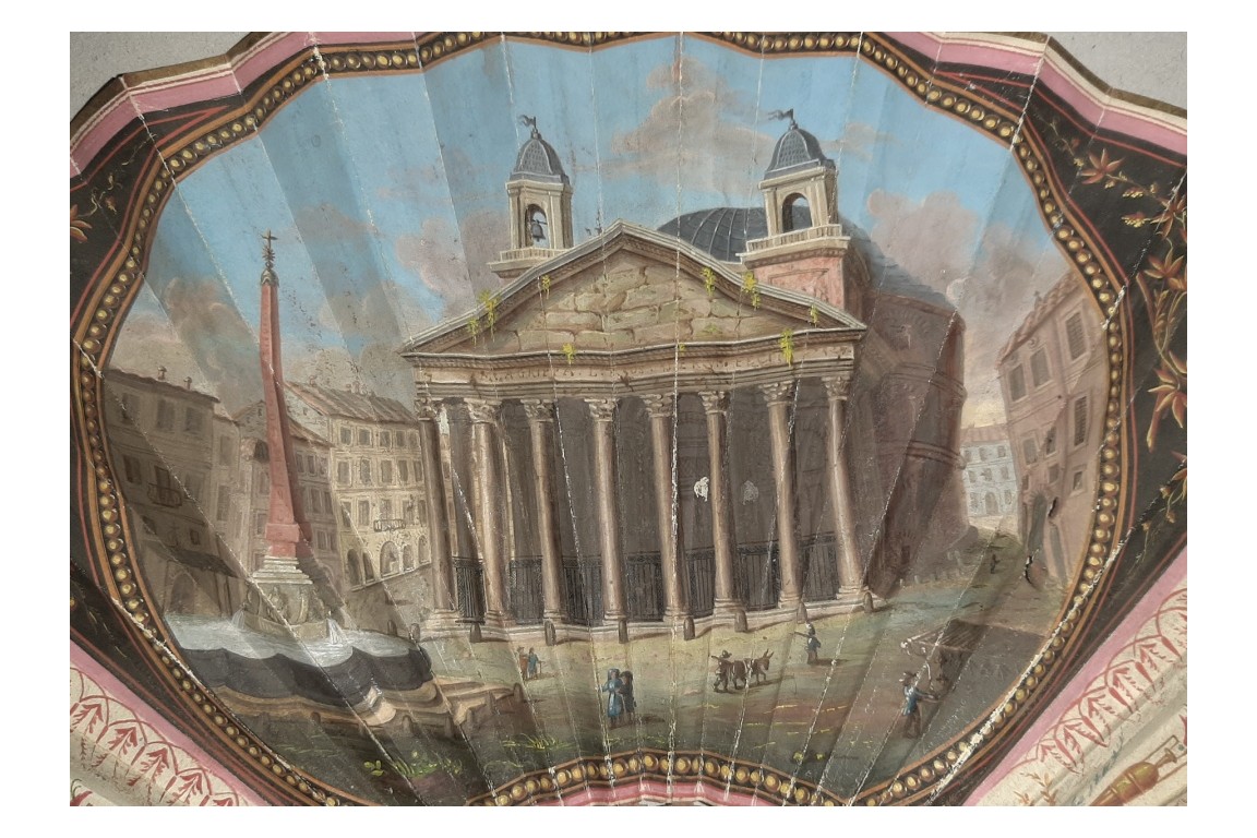Pantheon, Roma, Grand Tour fan circa 1800-1810