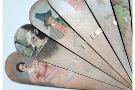 German painters, fan circa 1900