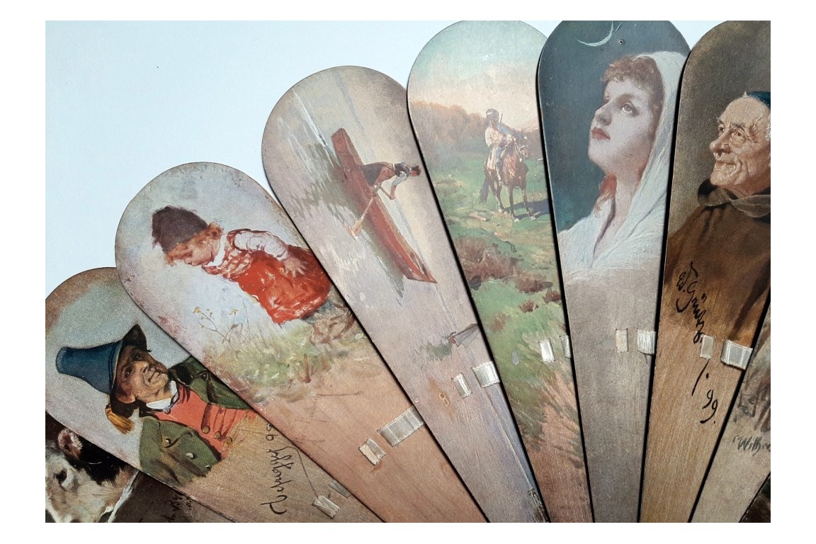 German painters, fan circa 1900