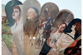 German painters, fan circa 1900