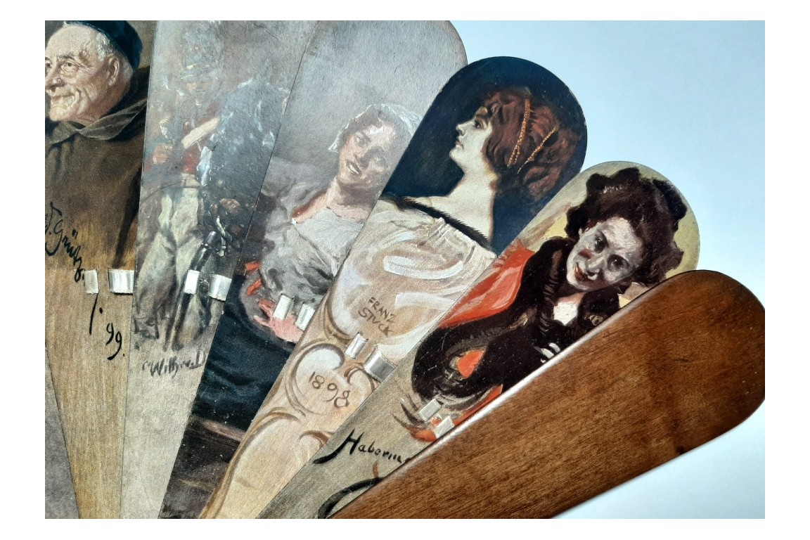 German painters, fan circa 1900