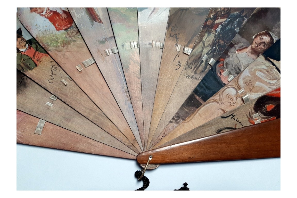 German painters, fan circa 1900