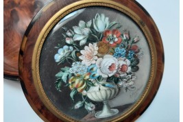 Fleurs, tabatière XIXème