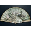 Afternoon party, fan by Fournier circa 1860-80