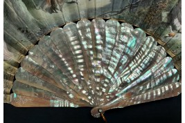 Afternoon party, fan by Fournier circa 1860-70