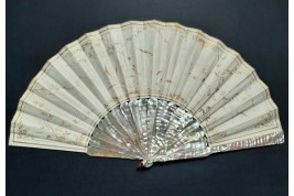 Afternoon party, fan by Fournier circa 1860-70