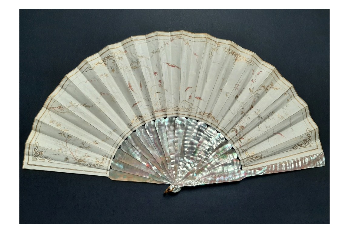 Afternoon party, fan by Fournier circa 1860-70