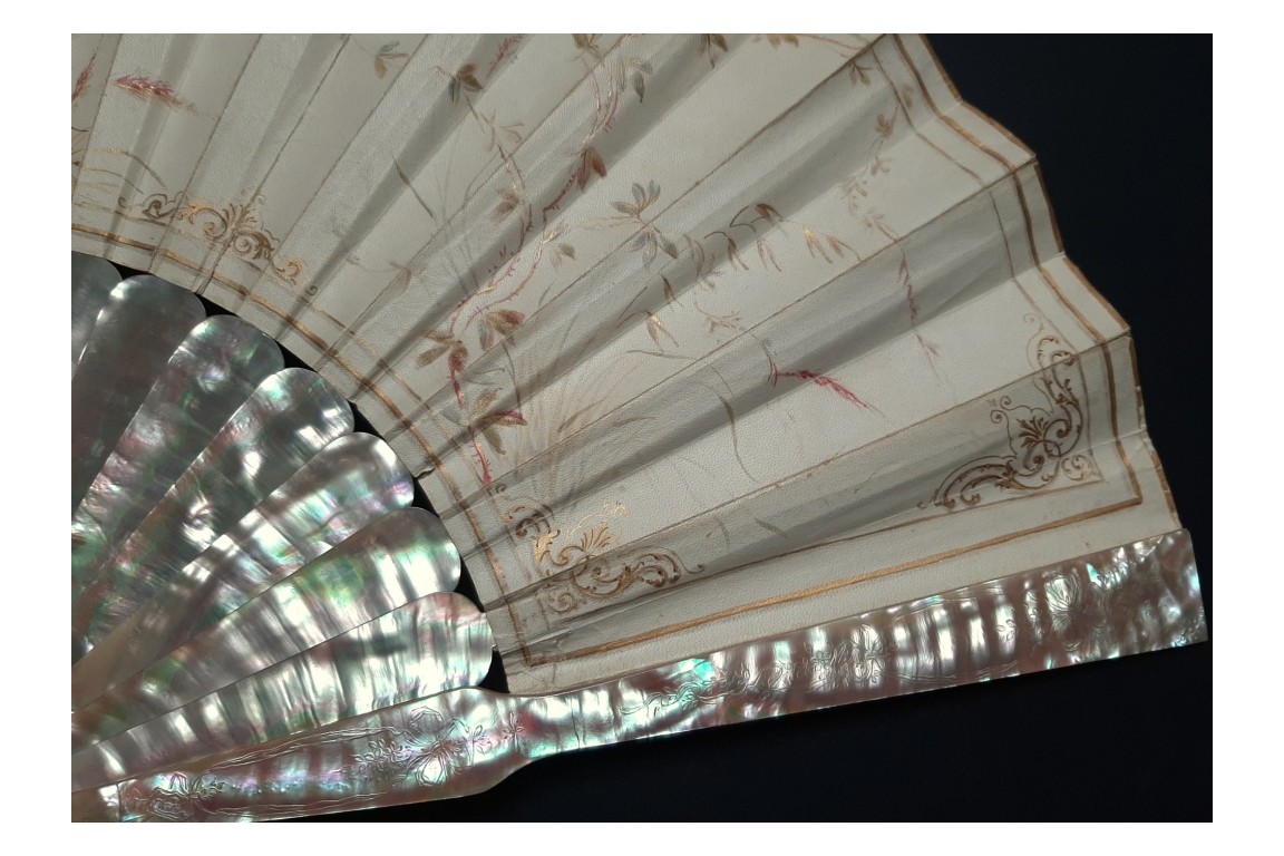 Afternoon party, fan by Fournier circa 1860-70