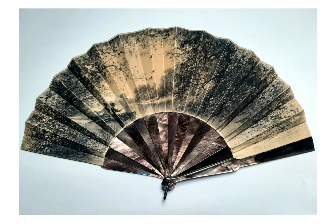 Riou's tribute, fan circa 1880