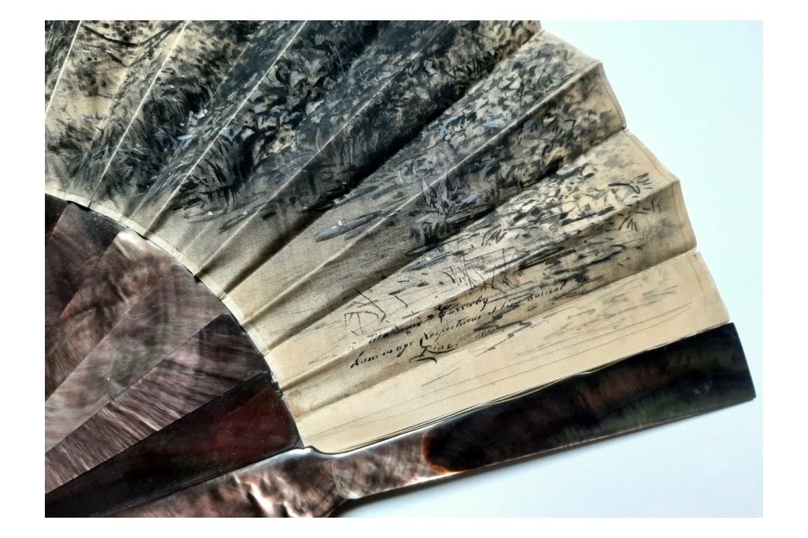 Riou's tribute, fan circa 1880