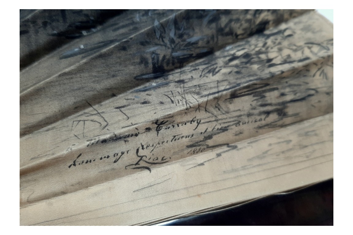 Hommage de Riou, éventail vers 1880