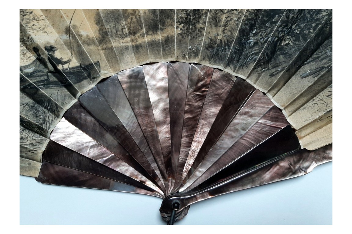 Riou's tribute, fan circa 1880
