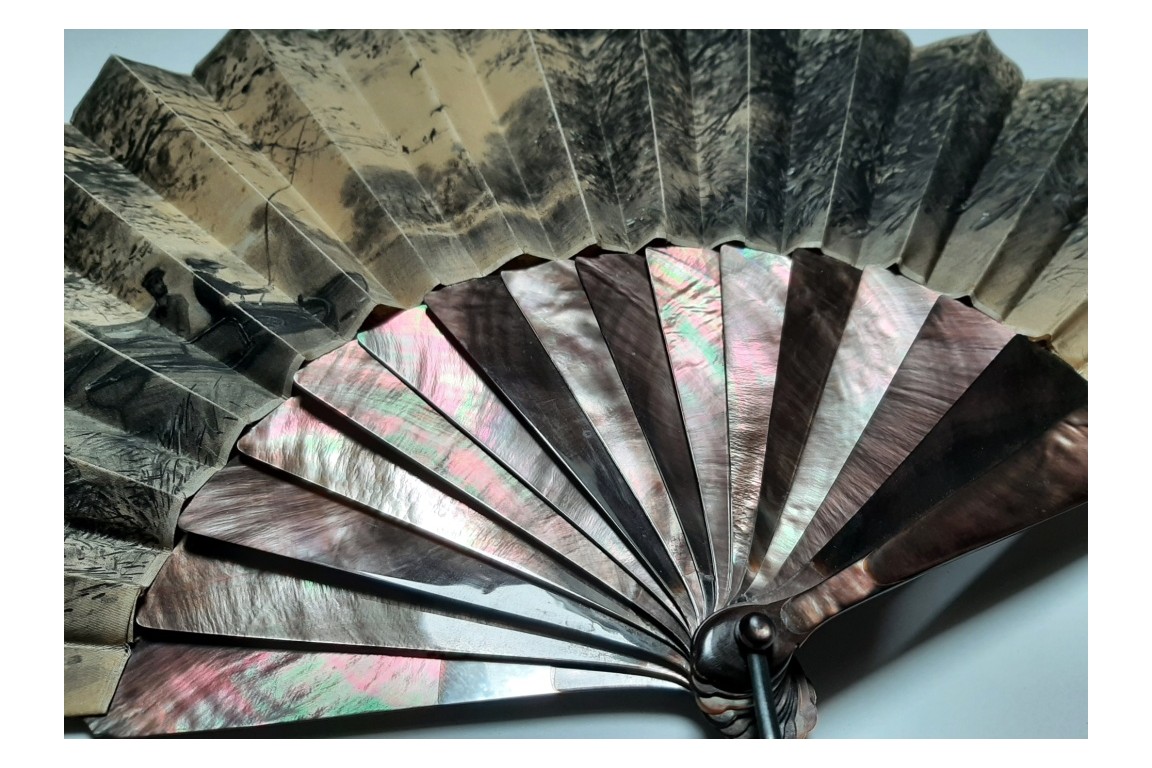 Riou's tribute, fan circa 1880