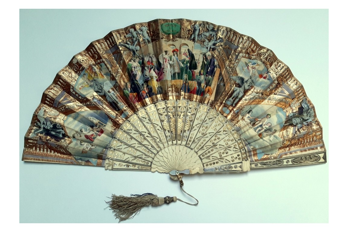 The century fo King Louis XIV, fan circa 1840-60