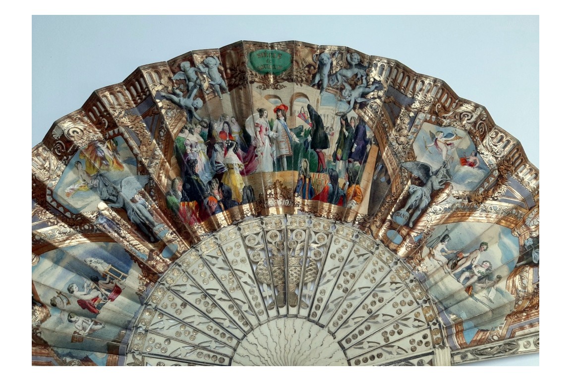 The century fo King Louis XIV, fan circa 1840-60