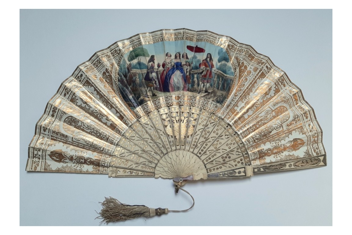 The century fo King Louis XIV, fan circa 1840-60