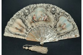 Love music, late 19th century fan