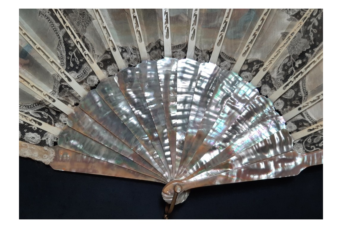 Love music, late 19th century fan