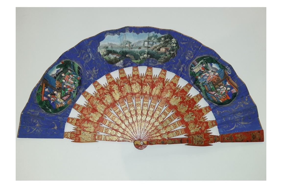 Souvenir of the Pearl River,  Chinese fan, 19th century