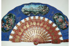 Souvenir of the Pearl River,  Chinese fan, 19th century