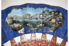 Souvenir of the Pearl River,  Chinese fan, 19th century