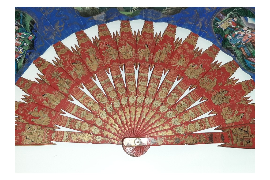 Souvenir of the Pearl River,  Chinese fan, 19th century