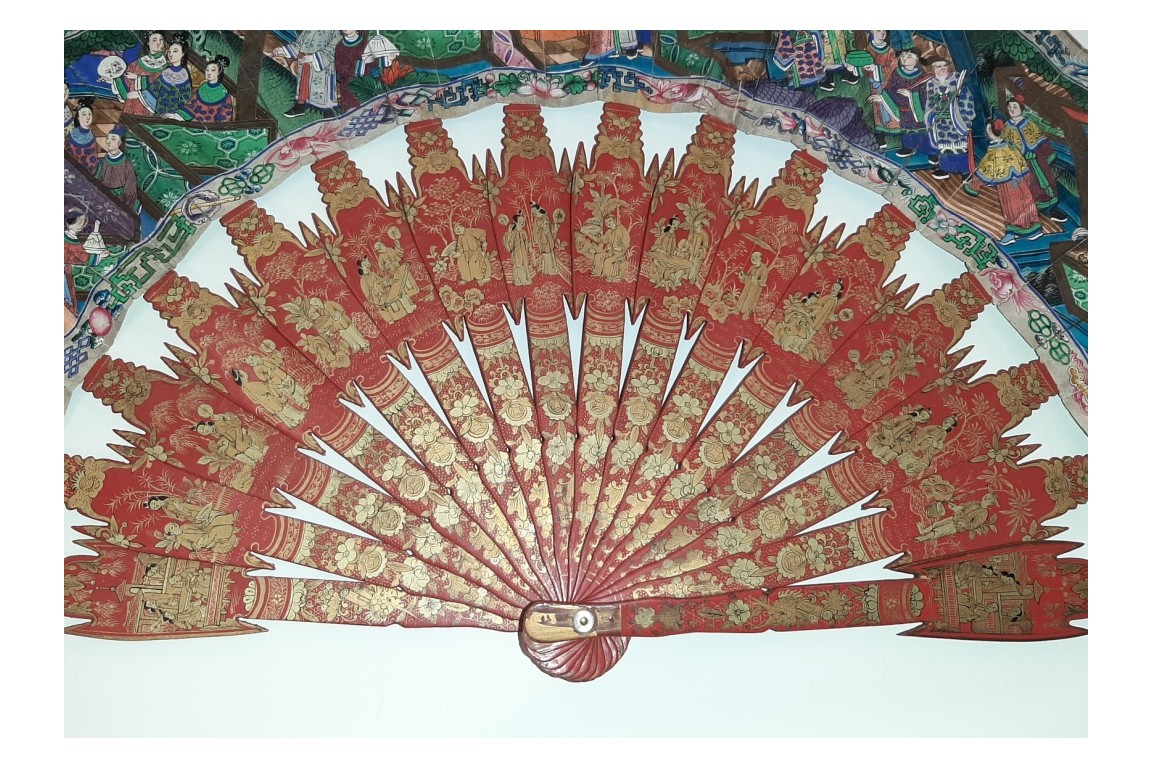 Souvenir of the Pearl River,  Chinese fan, 19th century