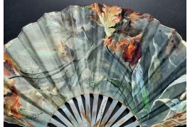 Parrow tulips, fan by Lucien Darpy circa 1901-1902
