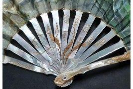 Parrow tulips, fan by Lucien Darpy circa 1901-1902